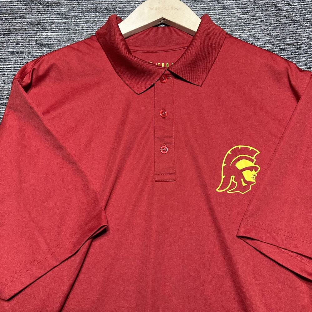 USC Trojans Polo Shirt Men's XL Red Short Sleeve Casual